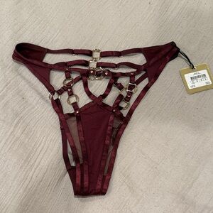Honey Birdette Jowal Port Wine brief medium NWT